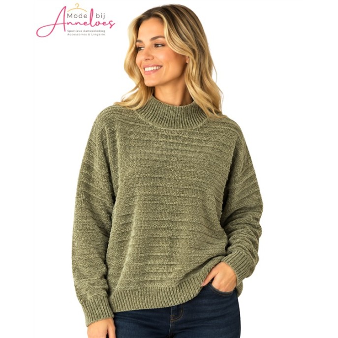 Blue Seven Pullover 248189 chenille turtle Apfel